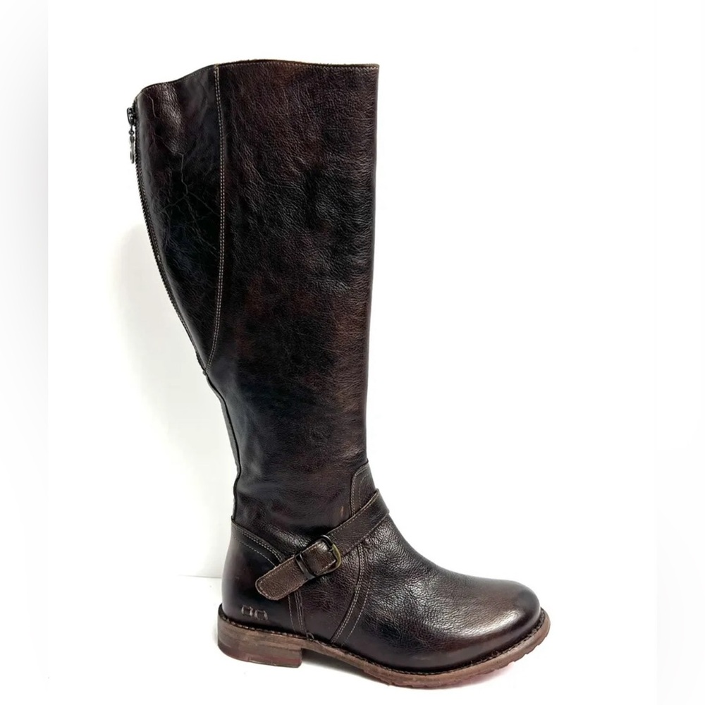 Bed Stu Dark Brown Leather Knee-High Riding Boots